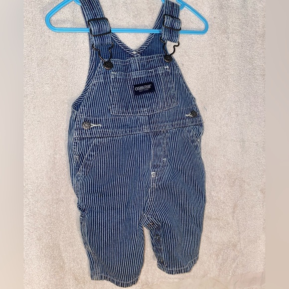 Oshkosh striped denim overalls, 3 to 6 months - Picture 2 of 3